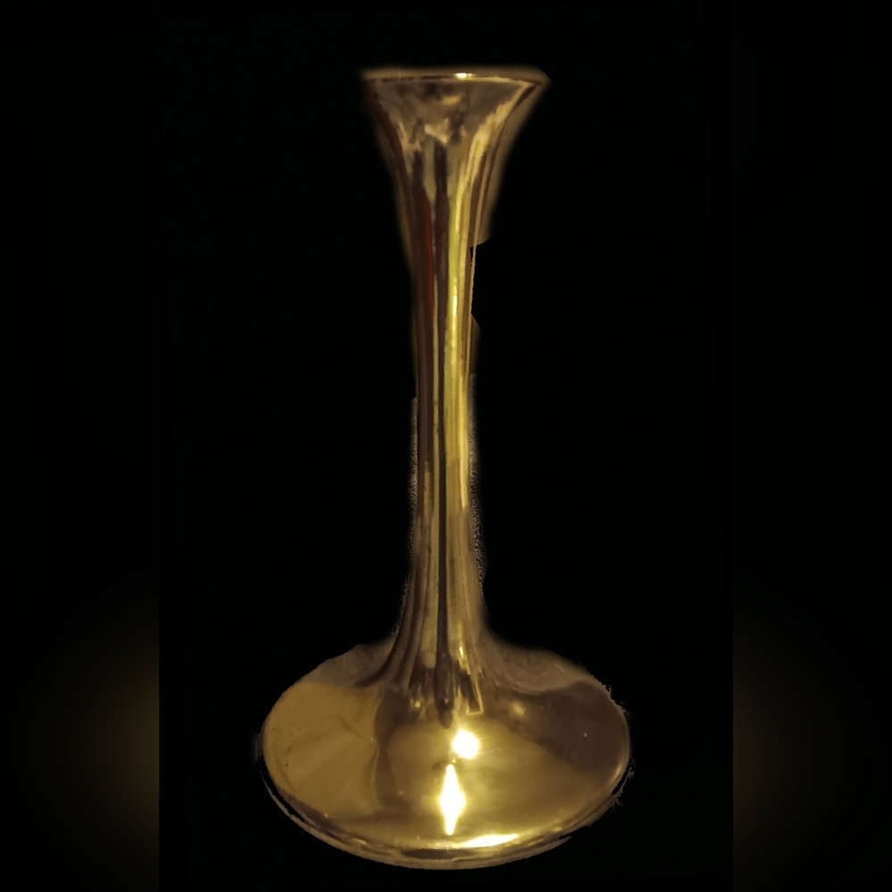 Elegant Vintage Brass Vase - Heavy!